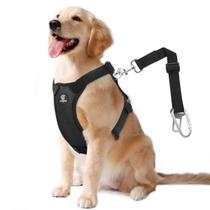 Cinto de segurança para cães Colete de segurança VavoPaw, arnês de carro, nylon, preto, XL Cinto de segurança para cães Colete de segurança VavoPaw, arnês de carro, nylon, preto, XL