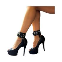 Cinto De Segurança Preto Estilo Punk Y2K Para Mulheres Com Corrente E Fivela, Acessórios De Moda