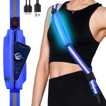 Cinto de segurança refletivo Fitense LED com suporte para telefone Cinto de segurança refletivo Fitense LED com suporte para telefone