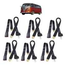 Cinto De Segurança Traseiro Kombi - 6 Peças Completo Cinto De Segurança Traseiro Kombi - 6 Peças Completo