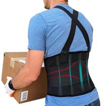 Cinto de suporte lombar Back Brace NeoHealth com suspensórios