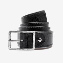 Cinto Dupla Face Estreito Preto/Mouro