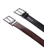 Cinto Dupla Face Fasolo Couro Conhaque/Preto Cinto Dupla Face Fasolo Couro Conhaque/Preto