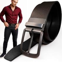 Cinto Dupla Face Sintético Fivela Metal Giratória Ajustável Masculino 120cm Social Casual Cinto Dupla Face Sintético Fivela Metal Giratória Ajustável Masculino 120cm Social Casual