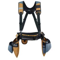 Cinto e bolsa de ferramentas com suspensórios estilo H combo bolsa cinto suspensorio na cor preto amarelo