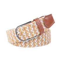 Cinto Elástico Casual Unissex De Malha Expansível 107-130cm Com Fivela De Pino Em Lona Para Jeans