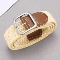 Cinto Elástico Fivela de Zinco Unissex Trançado Casual Confortável Estiloso Flexivel