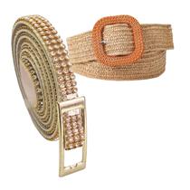 Cinto Elástico Palha Estilo Vintage Moda Verão + Cinto Fino Dupla Face Pedraria Strass Cinto Elástico Palha Estilo Vintage Moda Verão + Cinto Fino Dupla Face Pedraria Strass