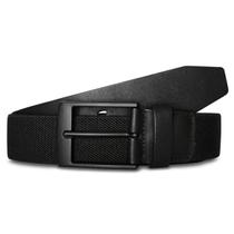 Cinto Elastico Slim Oldmoney Masculino Couro Legitimo Preto