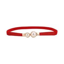 Cinto Elegante Retro Com Pérolas E Fivela Dupla Para Vestidos Cinto Elegante Retro Com Pérolas E Fivela Dupla Para Vestidos