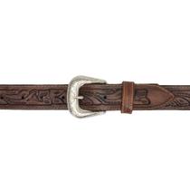 Cinto em Couro Masculino Estampado Estiloso Moda Country Fecho Fivela Detalhada Ajustável