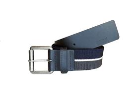 Cinto em Elástico Masculino com Ponteira em Couro