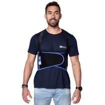 Cinto Ergonômico Proteção Coluna Lombar Preto com Detalhe Refletivo BrasCamp