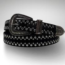 Cinto Estilo Country Unissex Detalhe Metal Tachas Moda
