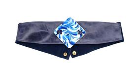 Cinto faixa couro elástico feminino pedraria GR572