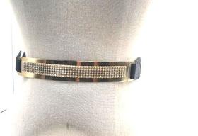 Cinto faixa de elástico placa com strass feminino ed4009 Barão do Couro Cinto faixa de elástico placa com strass feminino ed4009 Barão do Couro