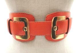 Cinto faixa duas fivelas de couro elástico ED7008 Cinto faixa duas fivelas de couro elástico ED7008