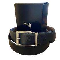 Cinto Fasolo Dupla Face com Fivela Removível Couro