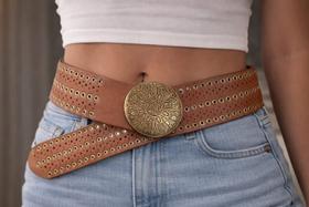 Cinto Feminino Ajustável Moda Country Rodeio Lançamento