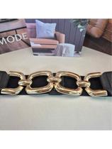 Cinto Feminino ajuste Elástico Fivela mega Elegante Corrente