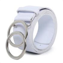 Cinto Feminino Argola Dupla Prata Super Estilosa Moda 2024