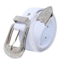 Cinto Feminino Branco Country Cowboy Pluz Size