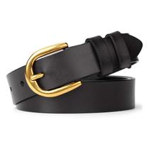 Cinto Feminino Casual WHIPPY de Couro Genuíno - Preto