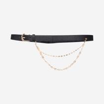 Cinto Feminino Com Corrente Preto