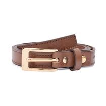 Cinto Feminino Conhaque em Couro Bolonha DIfranca - 20506