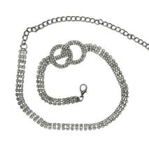 Cinto Feminino Corrente Brilhante Com Strass Fino Círculos BBH-T79