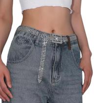 Cinto Feminino Corrente Com Strass Brilhante Fino BBH-T83/T85