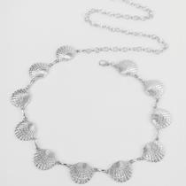 Cinto Feminino Corrente Metal Concha Fecho Ajustavel Moda Praia Lançamento 2025