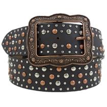 Cinto Feminino Country Café 413 Com Detalhes Em Bronze e Prata - Paul Western Cinto Feminino Country Café 413 Com Detalhes Em Bronze e Prata - Paul Western