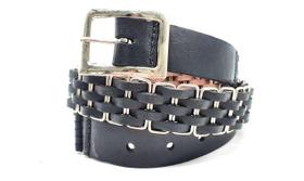 Cinto feminino couro com metal placa prata RC102 Cinto feminino couro com metal placa prata RC102