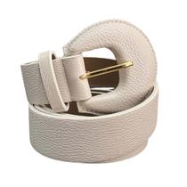 Cinto Feminino Couro Legítimo Fivela Meia Lua