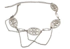 Cinto feminino de corrente prata Ma070cor Cinto feminino de corrente prata Ma070cor
