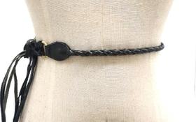 Cinto feminino de couro chicotinho amarrar sem fivela VE030