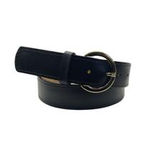 Cinto Feminino de Couro Com Fivela Redonda Dourada 2 CM de Largura Moda Blogueira Luxo Mulher Namorada Mãe Presente Cinto Feminino de Couro Com Fivela Redonda Dourada 2 CM de Largura Moda Blogueira Luxo Mulher Namorada Mãe Presente