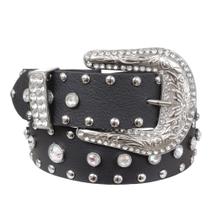 Cinto Feminino de Couro com Strass Cow Way 36781