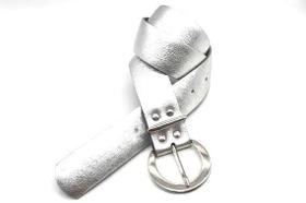 Cinto Feminino De Couro Fivela Prata Lindo Bom52