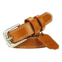 Cinto Feminino De Couro Legítimo Fino Sóbrio E Elegante