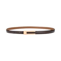 Cinto Feminino De Couro PU Fino Estilo Coreano Com Acessórios De Metal Ajustáveis Casual Básico Cinto Feminino De Couro PU Fino Estilo Coreano Com Acessórios De Metal Ajustáveis Casual Básico