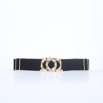 Cinto Feminino de Elástico com Fivela Metalizada