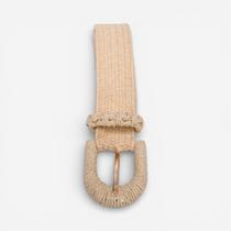 Cinto Feminino Elástico Palha Off White