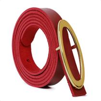 Cinto Feminino Elegante Tendência 2024 com Fivela Oval