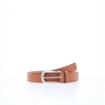 Cinto Feminino em Couro com Fivela Prateada