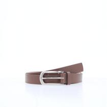 Cinto Feminino em Couro com Fivela Prateada