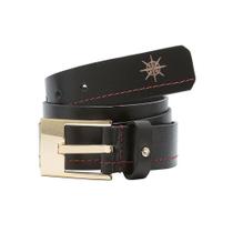 Cinto Feminino Em Couro Cor Preto F-003 - PIER 15 Cinto Feminino Em Couro Cor Preto F-003 - PIER 15
