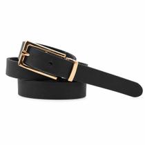 Cinto Feminino em Couro Soleta com Fivela Dourada Artlux FM266 - Cinto Feminino em Couro Soleta com Fivela Dourada Artlux FM266 -