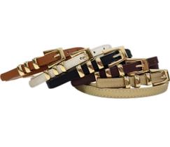 Cinto Feminino Fino Fivela Dourada Casual Decorativo C-33 Cinto Feminino Fino Fivela Dourada Casual Decorativo C-33